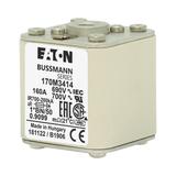 FUSE 160A 690V 1*BN/50 AR UC Wkładka szybka 160A AC 690V rozmiar 1 45x59x51 mm aR I 170M3414 EATON