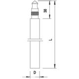 219/20 BP, UZIOMY SZPILKOWE 1,5M DŁ.20MM