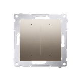 Simon 54 Elektroniczny łącznik/przycisk 4-krotny do sterowania 4 obwodami złoty mat