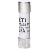Wkładka topikowa cylindryczna PV gR 700V CH10x38 gR 25A 700V AC DC 002625025 ETI