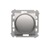 Simon 54 Ściemniacz obrotowy do LED ściemnialnych 230 V 2–250 W srebrny mat. Maksymalna ilość zródeł LED - 10 szt. DS9L.01/43 KONTAKT