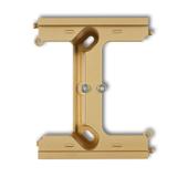 DECO / MINI Moduł rozszerzający puszkę natynkową pojedynczą, składaną do ramek wielokrotnych DECO, MINI złoty 29DPU-2 KARLIK