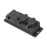 Rozgałęźnik bryzgoszczelny i odporny na uderzenia IP44 2 gniazda 16A 230V AC gumowy uniep OR-AE-1316