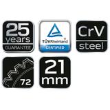 Klucz płasko-oczkowy z grzechotką, 21 mm