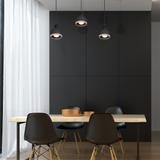 lampa wisząca Oval 3xE27 czarna MLP7046 Milagro