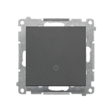 Simon 55 Przycisk zwierny /światło/ szybkozłączka Grafitowy mat