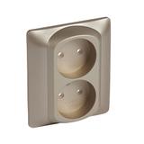 SISTENA LIFE PLAKIETKA TITAN DO GNIAZDA PODWÓJNEGO 2X2P, Legrand