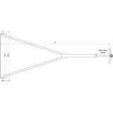Podpora pod okapem, 1,45-1,75 m, stal nierdzewna NIRO