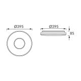 Plafoniera SMD LED OPERA LED C 24W 4000K brokat 03635 IDEUS