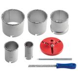 Otwornice wolframowe 32-83 mm, zestaw 5 szt. + pilnik