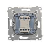 Simon 54 Przycisk pojedynczy rozwierny bez piktogramu 10A szybkozłączka biały