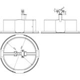 Wspornik dachowy do H VI 20-23 mm z blokiem betonowym i podkładką, zestaw