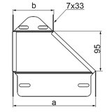 Redukcja lewa 400mm Grubość 1,00 mm 300x60 RKLBJ400/300H60  166401 BAKS