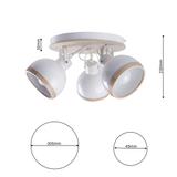 plafon (reflektorki) Oval White 3xE27 MLP8652 Milagro