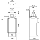 ŁĄCZNIK KRAŃCOWY (TWORZYWO) POPYCHACZ Z ROLKĄ
