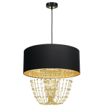Milagro lampa wisząca Almeria E27 czarno/złota MLP6442