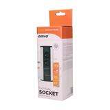 Gniazdo meblowe 2x2P+Z z wyłącznikiem, czarno-srebrne OR-GM-9002/B-G ORNO