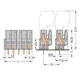 MCS-MIDI Classic gniazdo 4-bieg. szare raster 5 mm