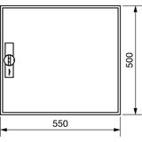 univers Obudowa FW pusta IP44 kl.II 500x550x160 FWB32D HAGER
