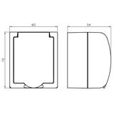 FALA Gniazdo pojedyncze z uziemieniem schuko z przesłonami torów prądowych wieczko przezroczyste - k