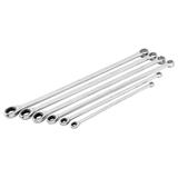 Klucze oczkowe z grzechotką, długie, zestaw 6 szt., 8 - 19 mm, miękkie etui