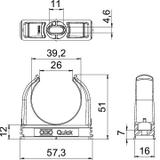 2955, UCHWYT QUICK M40 CZARNY