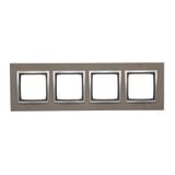 Simon 54 Nature Ramka 4-krotna Nature-Beton MOKRA ROBOTA IP20/IP44* (*IP44-należy zastosować zestaw uszczelek DUN4) DRN4/96 KONTAKT