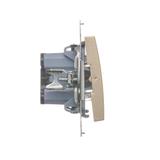 Simon 54 Przycisk „dzwonek” z podświetleniem LED 16A z. śrub. złoty mat