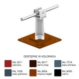 AN-11P/LA/S-N Uchwyt na płytce stal.H=7cm Z-zatrz. /LA/ szary