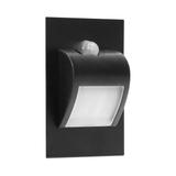 DRACO LED NEW 1,5W oprawa schodowa podtynkowa 12VDC 30lm 4000K czarny czujnik ruchu i zmierzch AD-OS