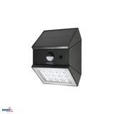 NAŚWIETLACZ LAMPA SOLARNA LED 3 barwy świecenia RUBIC 2,5W 300lm 3000/4000/6000K IP65 CZARNA Czujnik C83-SOR-002BL-CCT-PIR BEMKO