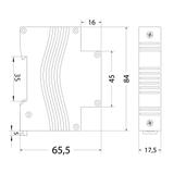 Dzwonek na szynę TH35 DIN 230V DZTH230 biały 87.40 OPATÓWEK
