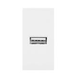 NOEN USB, port modułowy 22,5x45mm z ładowarką USB, 2,1A 5V DC, biały OR-GM-9010/W/USB ORNO