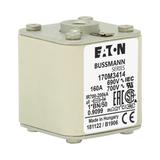 FUSE 160A 690V 1*BN/50 AR UC Wkładka szybka 160A AC 690V rozmiar 1 45x59x51 mm aR I 170M3414 EATON