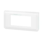 Mosaic Ramka Podwójna Pozioma - 4 Moduły Biała Antybakteryjna Do Uchwytu Nr Ref 0802 52/58 078724L LEGRAND