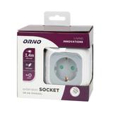 Przedłużacz 4 krotny (Schuko) ładowarka 2xUSB 1,4m H05VV-F 3x1,5mm2 szaro-biały OR-AE-13144(GS) ORNO