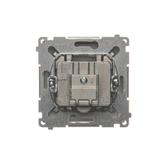 Simon Basic Gniazdo antenowe R-TV-DATA 1x wejście: 5–862 MHz stal inox