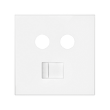 Simon 100 Pokrywa gniazda antenowego R/TV-SAT + komputerowe RJ45 kat.6 biały mat 10000072-230 KONTAKT