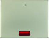 BERKER K.5 Klawisz z czerwoną soczewką z nadrukiem 0 stal szlachetna nierdzewna 14177104 HAGER