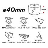 Otwornica bi-metalowa 40 mm