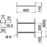 DRABINKA SZEROKOROZP.110X600 VA