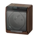 GNT HERMES 2P+Z IP44 brąz-dymne