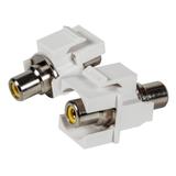 Adapter Keystone Snap-In Cinch (białe gniazdo / żółty pierścień)