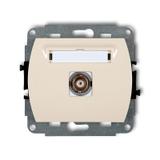 TREND Mechanizm gniazda pojedynczego BNC beżowy