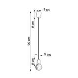 Sollux Lampa wisząca DIEGO 1 czarna SL.0572