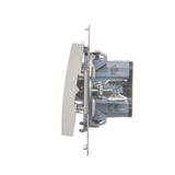 Simon 54 Przycisk „dzwonek” 16A z. śrub. biały