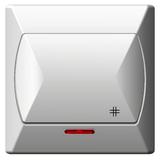 AKCENT Łącznik krzyżowy z podświetleniem pomarańczowym - kolor biały