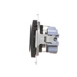 Simon 54 Gniazdo Schuko z przesłonami 16A z. śrub. czarny