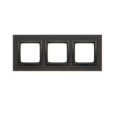 Simon 54 NATURE WMDZ-0130xS-083 Ramka 3-krotna Nature-Metal, INOX DARK, IP20/IP44. (IP44-należy zast DRN3/83 KONTAKT