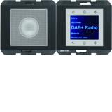 Berker K.1 Radio Touch podtynkowe DAB+ Bluetooth z głośnikiem antracyt mat 30807006 HAGER